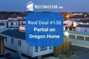 Image of Mobile Homes with words "Real Deal #138, Partial on Oregon Home"