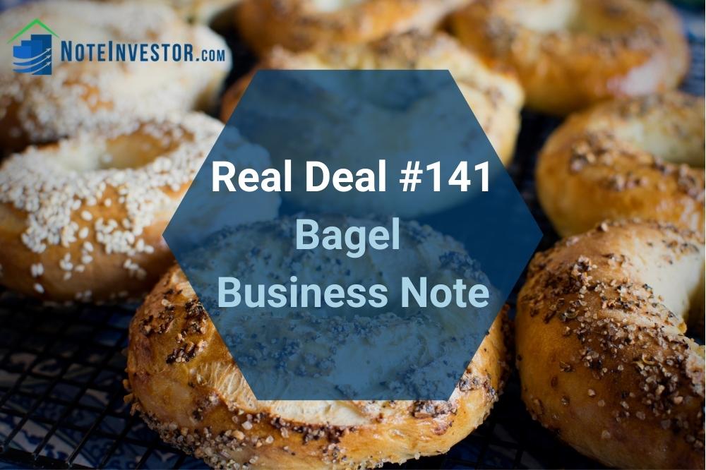 Photo of Fresh Bagels with Words: "Real Deal #141 - Bagel Business Note"
