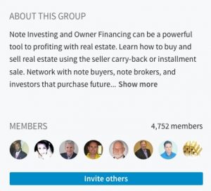 LinkedIn Note Investing Group 2017