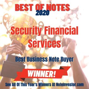 Graphic Announcing Best Business Note Buyer