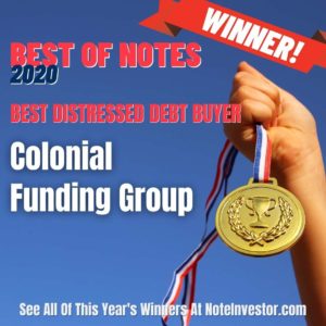 Graphic Announcing Best Distressed Debt Buyer