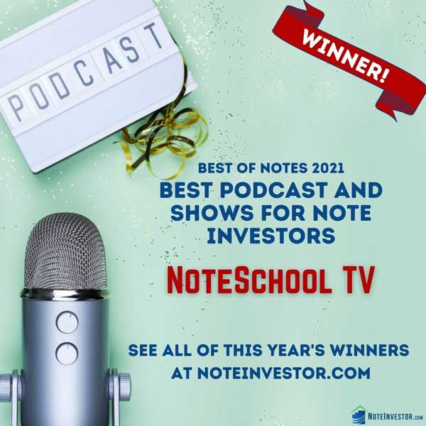Announcement for Best Podcast and Shows for Note Investors, Best of Notes 2021