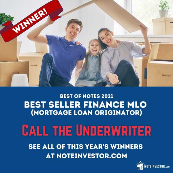 Announcement for Best Seller Finance MLO, Best of Notes 2021