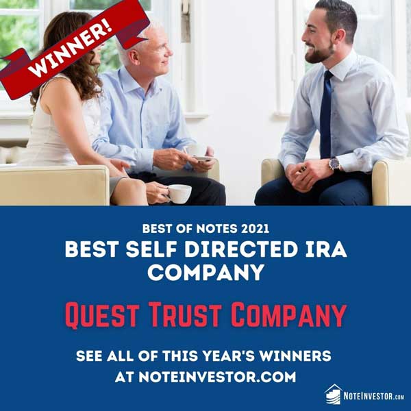 Photo Announcement for Best Self-Directed IRA Company, Best of Notes 2021