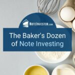 Photo of Baking Station with Words "The Baker's Dozen of Note Investing"