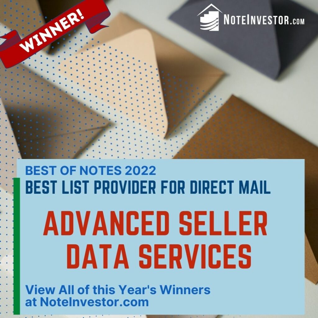 2022 Best of Notes, Best List Provider for Direct Mail Winner Image