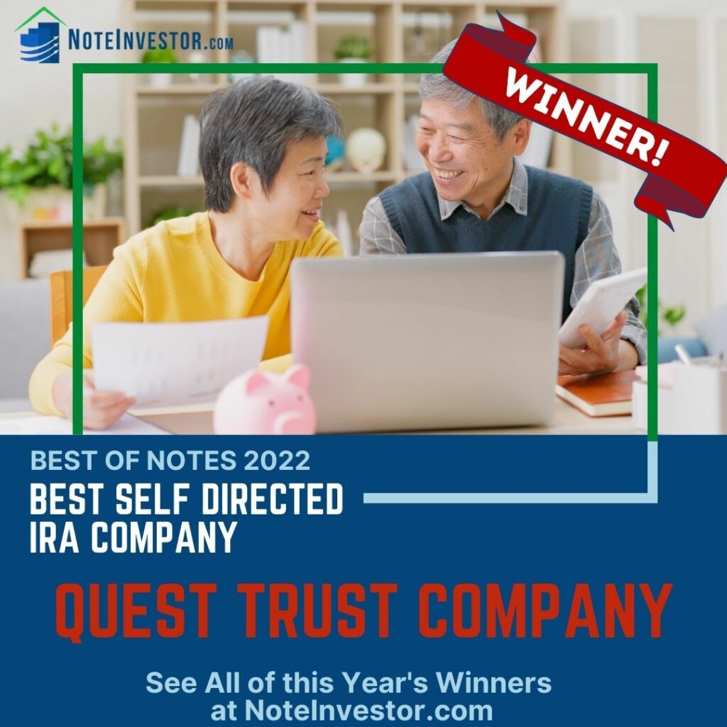 2022 Best of Notes, Best Self Directed IRA Company Winner Image
