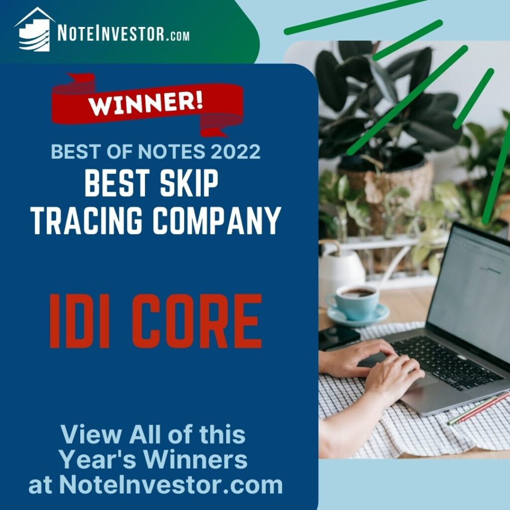 2022 Best of Notes, Best Skip Tracing Company Winner Image