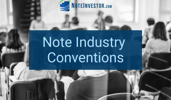 Image of People at Convention with Words Note Industry Conventions