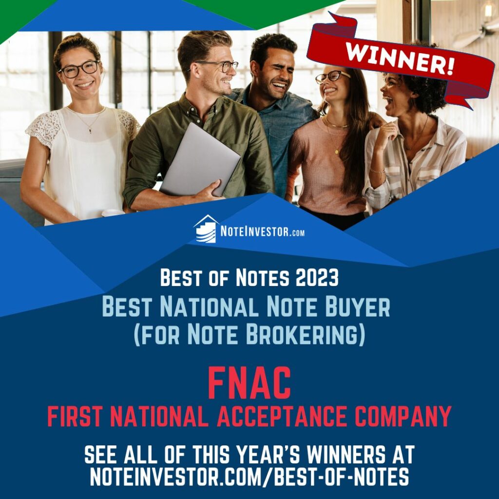 Announcement Image for Best of Notes 2023 Best National Note Broker