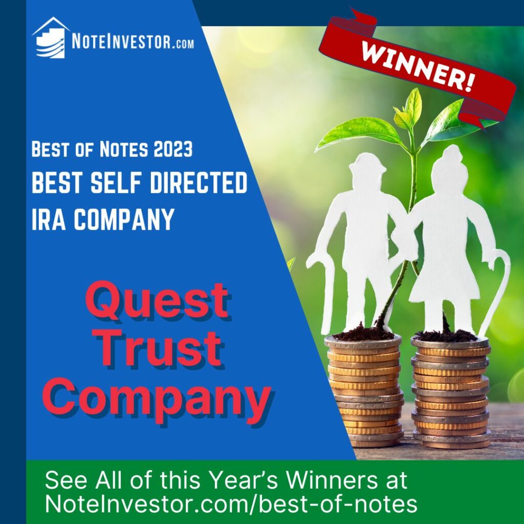Winner Image for Best of Notes 2023 Best Self Directed IRA Company