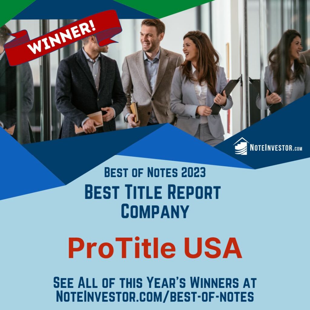 Image for Best of Notes 2023 Best Title Report Company Winner