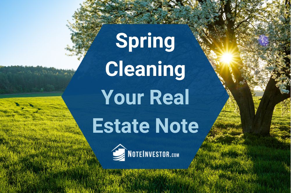 Image of Blooming Tree with words "Spring Cleaning Your Real Estate Note"